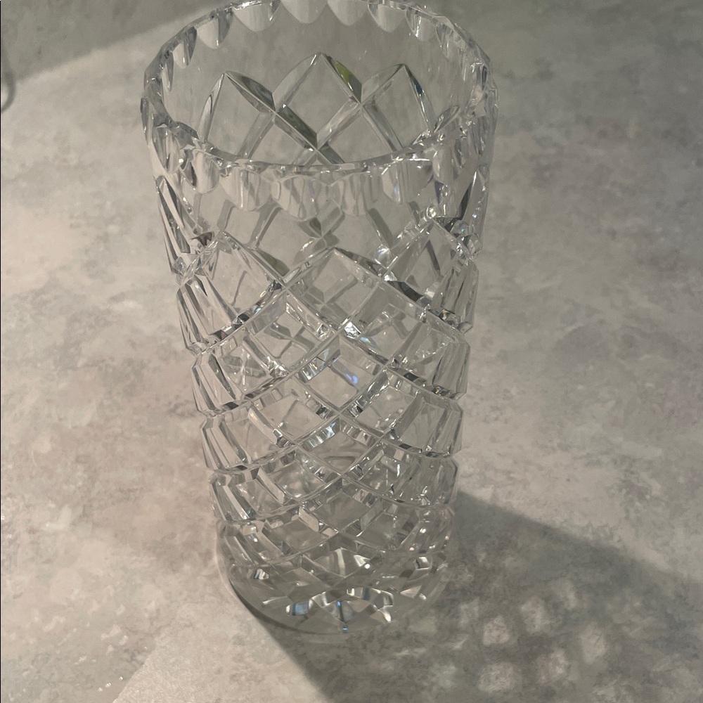 Vintage Ceska Crystal Canterbury Diamond Vase